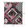 thumbnail image 5 of Pioneer Flower Floral Print Pattern Shower Curtain 72"x84" ,Bathroom Decorative Shower Curtains Set with 12 Hooks,Modern Waterproof Washable Shower Curtain, 5 of 6