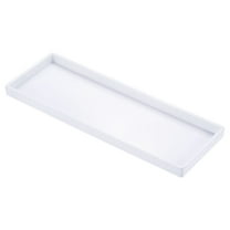 Uxcell 13x5" Fast Food Tray, Plastic Reusable Multi-Purpose Rectangle Serving Tray Smooth Surface White