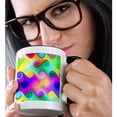 thumbnail image 2 of 3drose, Colorful Spiral Pattern, Amazing Color Swirls., 11oz Two-tone Black Mug, 2 of 6