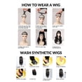 thumbnail image 3 of Xiao Hua clip on straight hair wig -23.6 inches B002, 3 pieces detachable wig, extra long straight hair can be used to increase length and change hairstyle, 3 of 4