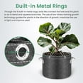 thumbnail image 4 of 10 Pack 10 Gallon Plant Grow Bags, 400G Thick Nonwoven Fabric Pots with Multi-Purpose Rings and Handles, Reusable for Low Stress Plant Training Fruits, Vegetables and Flowers, 4 of 10