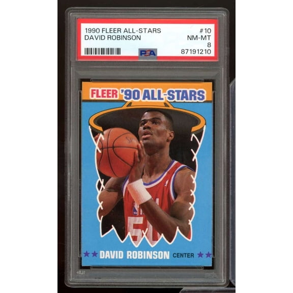 David Robinson Card 1990-91 Fleer All-Stars #10 PSA 8