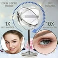 thumbnail image 5 of Mirrorvana 10X and 1X Double Sided Magnifying Makeup Mirror with Stand, 14" H…, 5 of 7