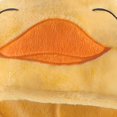 thumbnail image 2 of Hudson Baby Infant Plush Animal Face Bathrobe, Yellow Duck, 0-9 Months, 2 of 9