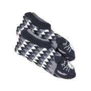 Joyspun Women's Knit Double Cuff Slipper Socks, 1-Pack, Size 4-10