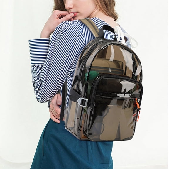 Heavy Duty Clear backpack See Through Transparent Daypack | Large Capacity Clear Bag PVC Backpack for College, Concert, Sport, Travel