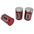 thumbnail image 3 of Kitchen Storage Containers, Convenient Compact Durable Wearable Food Storage Jars  For Restaurant Red 3pcs,Green 3pcs,Brown 3pcs,Stainless Steel Color 3pcs, 3 of 8
