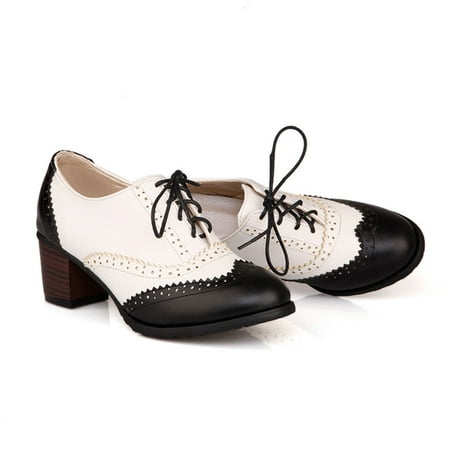 

Women Boots High Heel Shoes Lace-up Pointed Toe Retro Casual Ankle Boots British Style