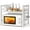 White, variant on stusgo Extendable Microwave Shelf, Adjustable Toaster Oven Rack Kitchen Counter Top Organizer Stand, 2-Tier with 6 Hooks,110 lbs Weight Capacity, Black