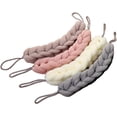 thumbnail image 1 of Paquete de 4 esponjas elásticas largas para la espalda con asas de cuerda, esponja exfoliante para baño, ducha, cuerpo, trenzada y elástica, para hombres y mujeres, 1 of 8