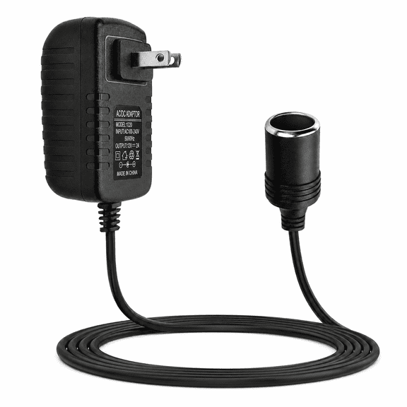 Slaprin AC to DC Converter 12V 2A 24W Car Cigarette Lighter Socket 110-240V to 12V AC/DC Power Adapter