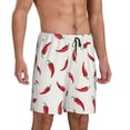 thumbnail image 2 of Naloa Chili Men's Short Pajama Pants, Lounge Comfort Shorts with Elasticized Waistband and Side Pockets - XX-Large, 2 of 9
