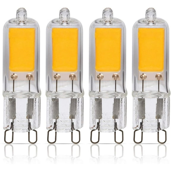 Simba Lighting LED G9 T4 JCD 2W 25W Replacement Bulbs 120V Bi-Pin Base 2700K Warm White 4-Pack