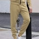 thumbnail image 5 of Pantalones largos de moda para hombre, de color liso, cómodos, informales, con cordón para fitness., 5 of 5