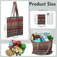 thumbnail image 2 of Boho Chic Floral Canvas Tote – Vintage Reusable Shopping Handbag, 2 of 6