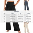 thumbnail image 3 of MYAOYI Women's Stretchy Drapey Office Work Wide Leg Dress Trousers, 3 of 8