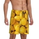 thumbnail image 2 of Balery Ripe Yellow Lemon Pantalones cortos de pijama de punto de algodón para hombre con cinturilla y bolsillos-4X-Large, 2 of 6