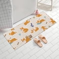 thumbnail image 2 of Cartoon Corgi Bathroom Rugs Mat,Non Slip Microfiber Bathroom Rug,Rubber Backing,Soft Bathroom Mats for Bathroom Floor,Tub and Shower,60x24in(150x60cm), 2 of 5