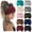wine red, variant on 10 PCS Wide Headbands for Women-Women Headbands African Wide Hair Wrap Extra Turban Head Bands for Lady Large Sport Workout Stretch Non-slip Big Hair Bands