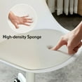 thumbnail image 6 of Swivel Home Office Chair, Adjustable Height Computer Desk Chair with Wheels, 360 °Swivel Plastic Armless Task Chair Waterproof Dining Chair for Living Room Bedroom Office Hotel, White, 6 of 9