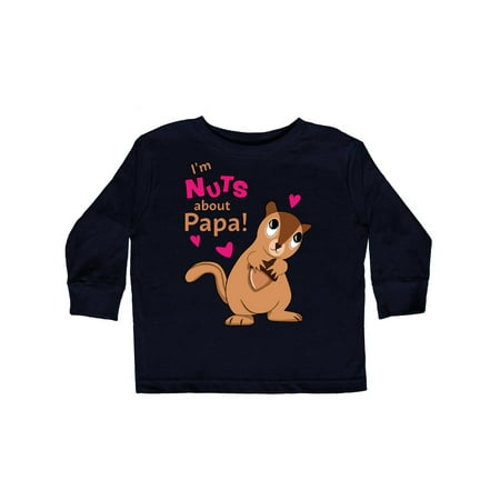 

Inktastic I m Nuts About Papa Gift Toddler Boy or Toddler Girl Long Sleeve T-Shirt