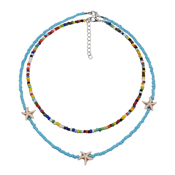 Soimiss 1 Set Adjustable Beaded Necklace Bohemian Style Jewelry Assorted Color for Women Daily Shopping