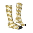 thumbnail image 3 of Easygdp Cartoon Honey Pot Bee Sunflower Soccer Socks Sport Knee High Socks Calf Compression Athletic Socks for Men and Women, 3 of 9