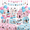 Cat, variant on Cat Themed Birthday Party Supplies Set, Serves 24, Pink Blue Disposable Tableware Decorations