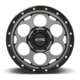 thumbnail image 3 of KMC Aluminum Rim KM541 DIRTY HARRY 17X8.5in Satin Gray with Black Lip Finish, KM54178550918, 3 of 3