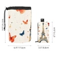 thumbnail image 5 of PhooArto Drawstring Cosmetic Bag, Barrel Shaped Portable Travel Makeup Bags, Eiffel Towers Butterfly Large Capacity Waterproof Multifunctional Bucket Toiletry Bag, 5 of 6