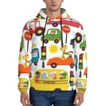 thumbnail image 2 of Bingfone Transports With Animals Men'S Drawstring Hoodie Long Sleeve Pocket Sweatshirts-4x-Large, 2 of 9