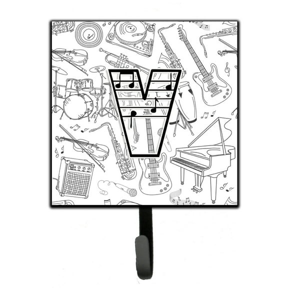 Letter V Musical Note Letters Leash or Key Holder