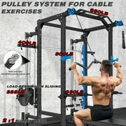 ULTRA FUEGO Multifunctional Full Power Cage Rack with Cable Crossover, Smith Machine, LAT-Pull Down, Squat System for Home Gym
