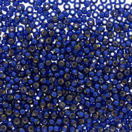 Duracoat Silver-Lined Navy Blue Miyuki Seed Beads 11/0 11-94281-TB