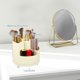 thumbnail image 2 of Organizador de maquillaje giratorio Unique Bargains vitrina de cosméticos 360 grados beige, 2 of 8