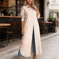 thumbnail image 3 of LIUJUNSHOP Women's Long Sleeve Button Down Shirt Dress Spring Casual Maxi Dresses Loose Fit Blouse Dress with Pockets, 3 of 7
