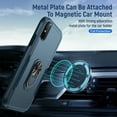 thumbnail image 2 of Phone Case Compatible with iPhone XS Max, Cover with Magnetic Ring Holder Stand Hybrid Rugged Shockproof Drop Proof Heavy Duty Cell Accessories for iPhone XS Max Women Men, Blue/Blue, 2 of 8