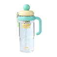 thumbnail image 2 of Large Reusable Water Bottle with Straw and Handle, 1200ml Leakproof Plastic Cup for Home Office Travel Sports, 2 of 6