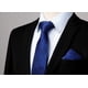 thumbnail image 3 of Corbatas para hombre Corbata de boda con pañuelo de bolsillo Conjunto de corbata y pañuelo de negocios clásico con diseño de pata de gallo a cuadros, 3 of 4
