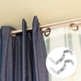 thumbnail image 6 of 2 Pack Hooks Curtain Rod Bracket Modern Style Curtain Rod Holders 8.8x6cm Silver, 6 of 8