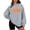 Grey, variant on CAIVO Women Crew Neck Casual Letter Pumpkin Print Loose Sweatshirt Fashion Halloween Autumn Winter Tops For Daily Wear Long Sleeve Pullover Breathable Stretch Fall Streetwear