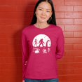 thumbnail image 4 of Alien Bigfoot Loch Ness Monster Moon Women's Long Sleeve T-shirt Funny Space UFO Hunter Sasquatch Yeti Dinosaur Nerd Believe, 4 of 7