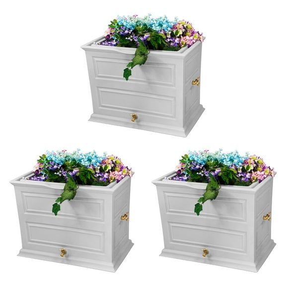 Good Ideas Savannah 42 Gallon Colonial Style Rain Barrel Planter (3 Pack)