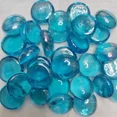 thumbnail image 3 of 80 g/2,82 oz 15-25 mm Perlas de vidrio translúcidas Mosaicos redondos planos para manualidades de bricolaje Material de color cremoso irisado transparente, 3 of 5