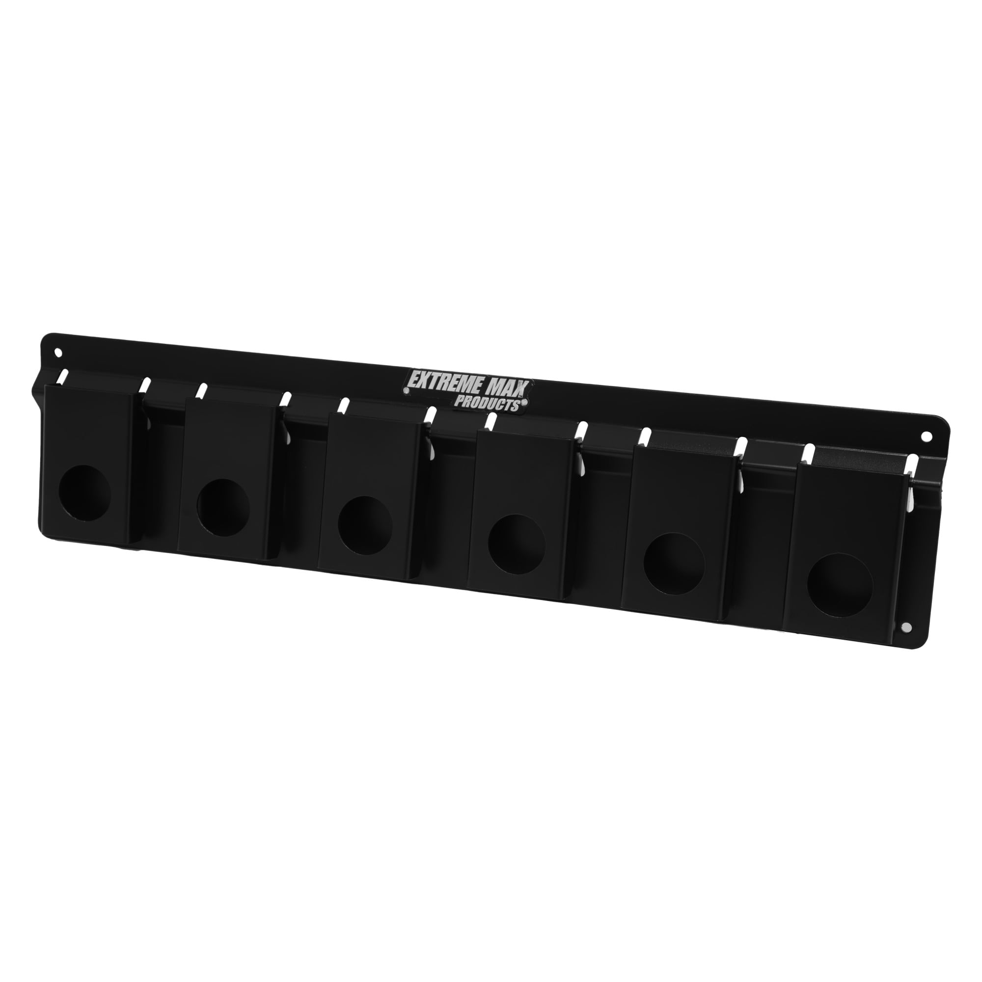 Extreme Max 5001.6724 Wall-Mount Aluminum 6-Mount Umbrella Holder for Enclosed Trailer, Garage, Shop - Black