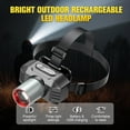 thumbnail image 4 of tzyudk Rechargeable LED Headlamp Bright Outdoor Head Light Long Battery Life High Lumen Waterproof for Fishing Camping Mining Plastic Black, 4 of 6