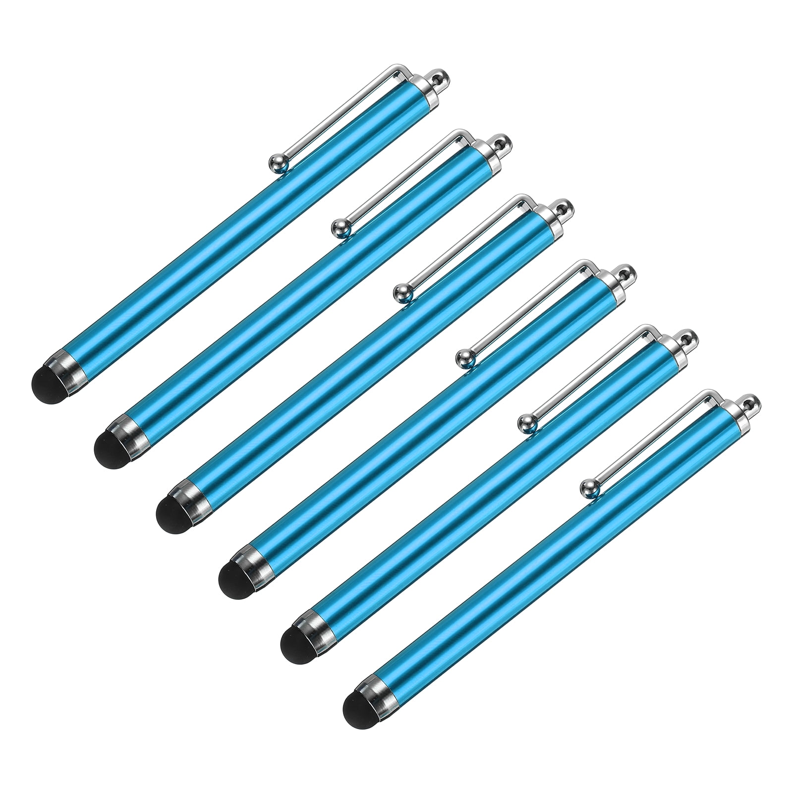 Uxcell Universal Slim Stylus Pen 6Pcs High Precision Sensitivity Capacitive Tip Touchscreen Stylus Pens for Touch Screens on Smartphones Tablets Screen Blue