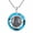 St Christopher3, variant on St Christopher Medal for Men Women, Platinum Plated Round Pendant with Abalone Shell, Patron Saint of Travelers, Catholic Gift