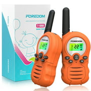 FOREDOM T388A Walkie Talkies for Kids, 3 Mile Long Range Kids Walkie Talkies for Boys Girls, 2-Way Radio, 22 Channel, Backlit LCD Screen, Gifts Toy for Festival Birthday Outdoor Camping Hiking, Orange