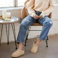 thumbnail image 7 of Comwarm Genuine Suede House Fuzzy Slippers for Women Men, Warm Memory Foam Shoes Indoor Outdoor, Sand, 7 of 7